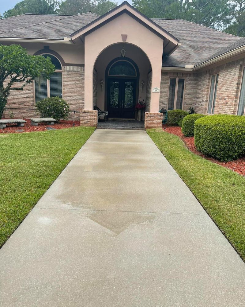 driveway after pressure washing