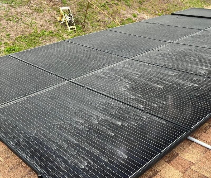 What causes solar panels to become dirty?