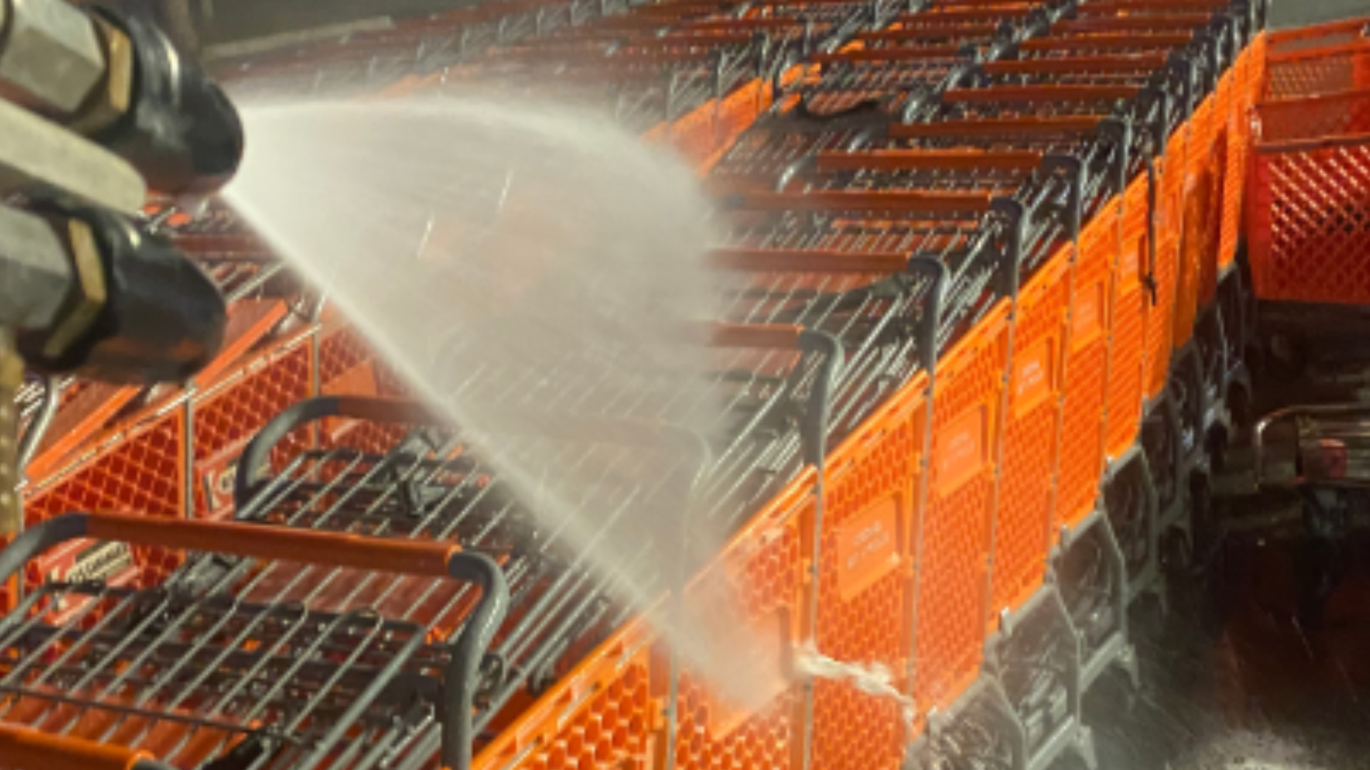 Commercial Shopping Cart Pressure Washing