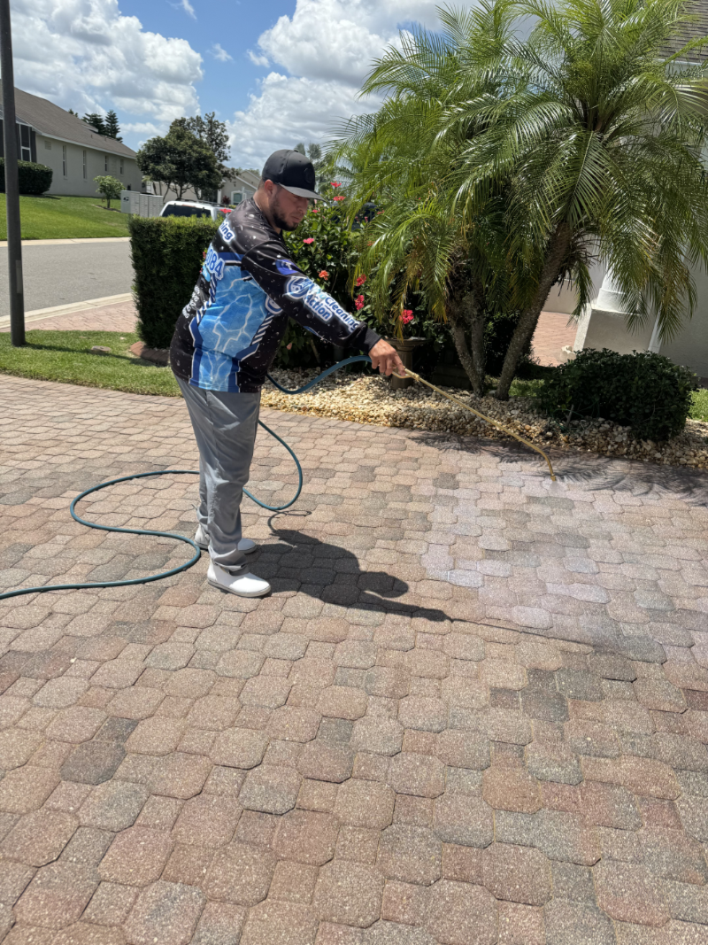 PCA Washing Performing Paver Cleaning and Sealing in Polk County and Central Florida.