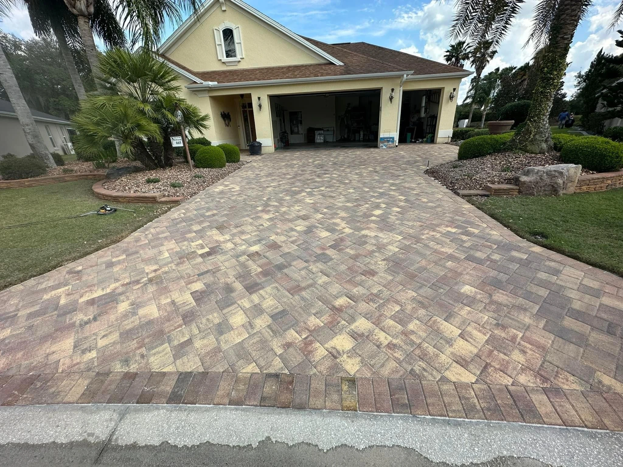 Before Paver Sealing Job