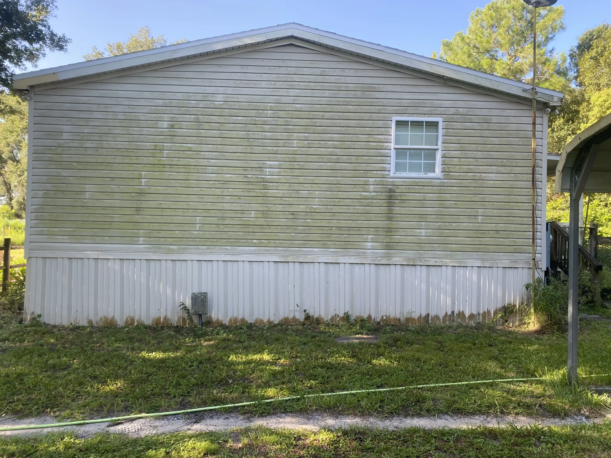 Before Vinyl Siding Cleaning scaled