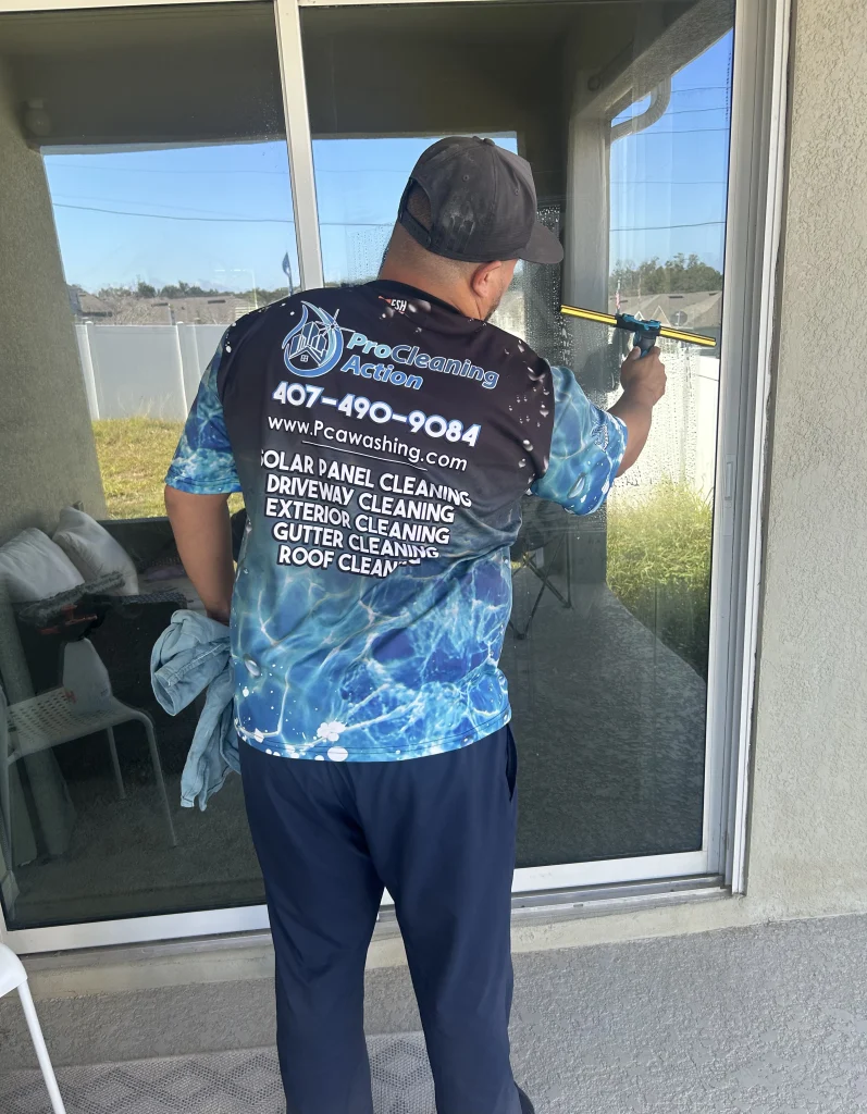 Window and Solar Panel Cleaning in Kissimmee, FL: What Every Homeowner Should Know 1 Cleaning Sliding glass doors