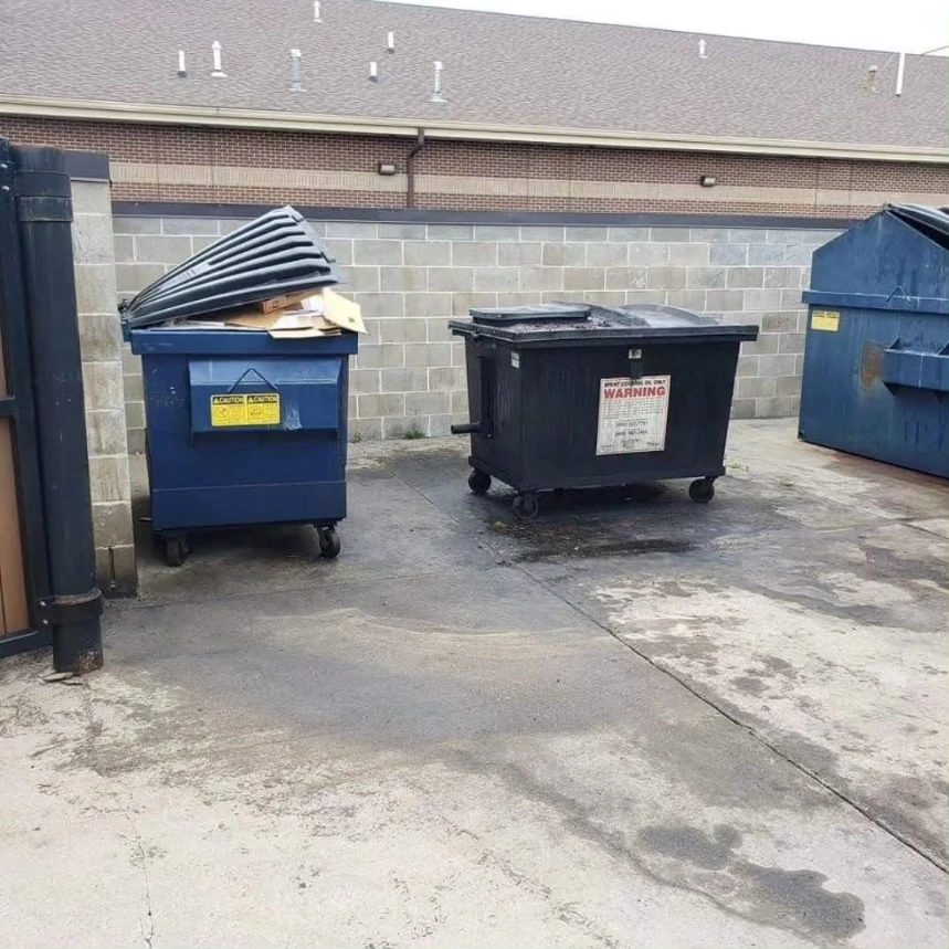 Dumpster Pad Before 1