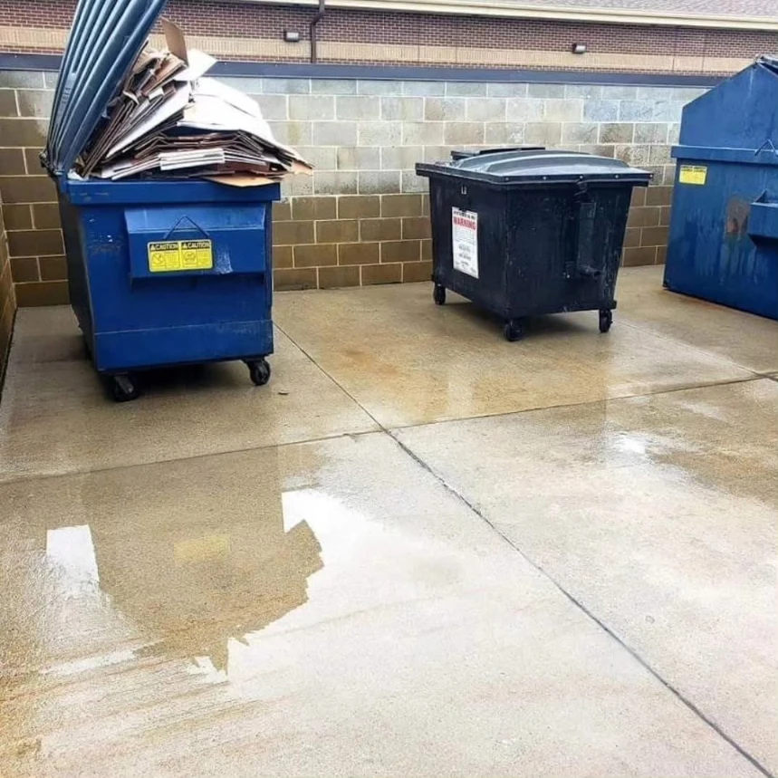 Dumpster Pad Cleaning Aftet 1