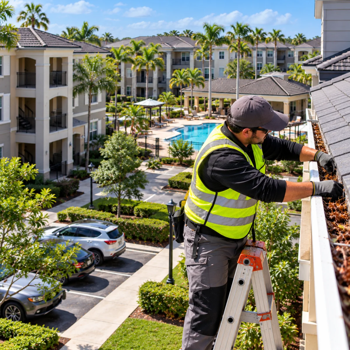 Commercial Gutter Cleaning Davenport FL | Pro Cleaning Action 21 Commercial Gutter Cleaning for Apartment Communities