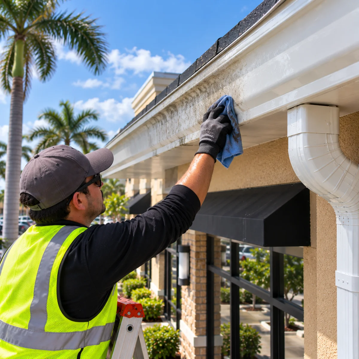 Commercial Gutter Cleaning Davenport FL | Pro Cleaning Action 17 Exterior Gutter Brightening