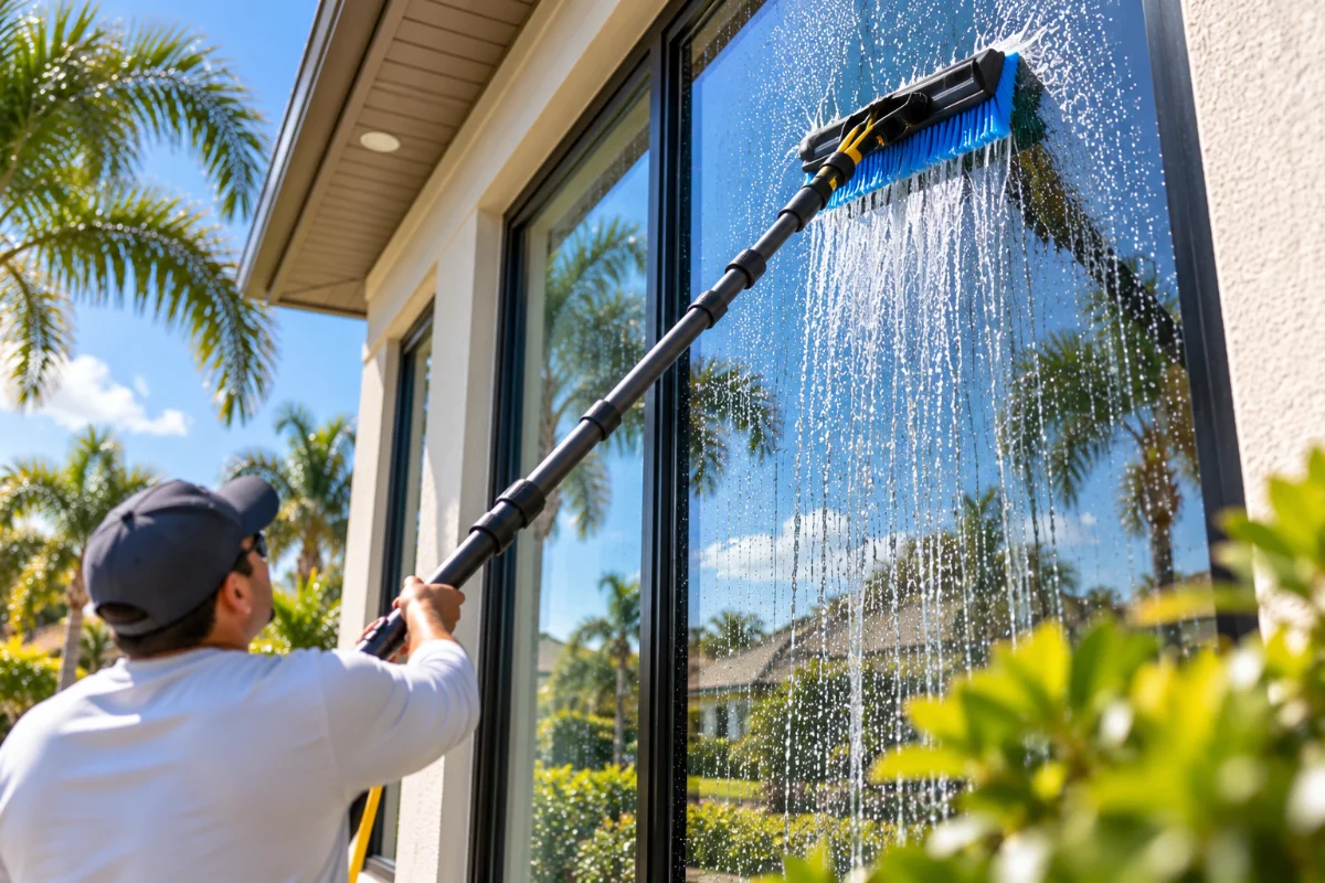 Exterior Window Cleaning Davenport FL | Pro Cleaning Action 6 Exterior Window Cleaning With Purified Water