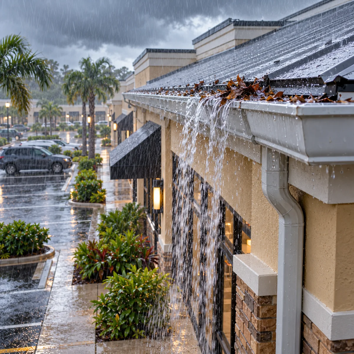 Commercial Gutter Cleaning Davenport FL | Pro Cleaning Action 12 Florida Rain Can Expose a Hidden Gutter Blockage