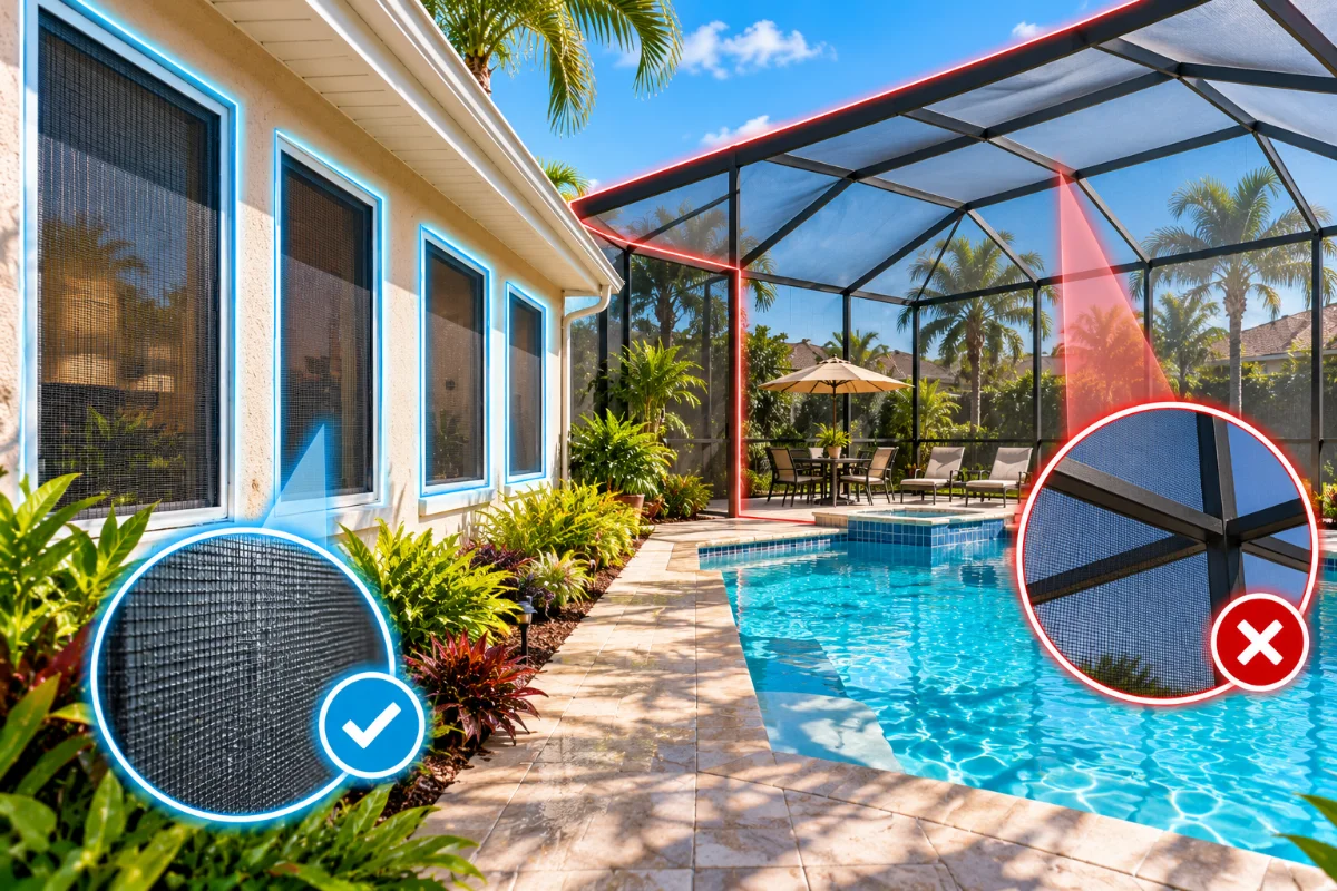 Window Screen Cleaning for Pool Homes